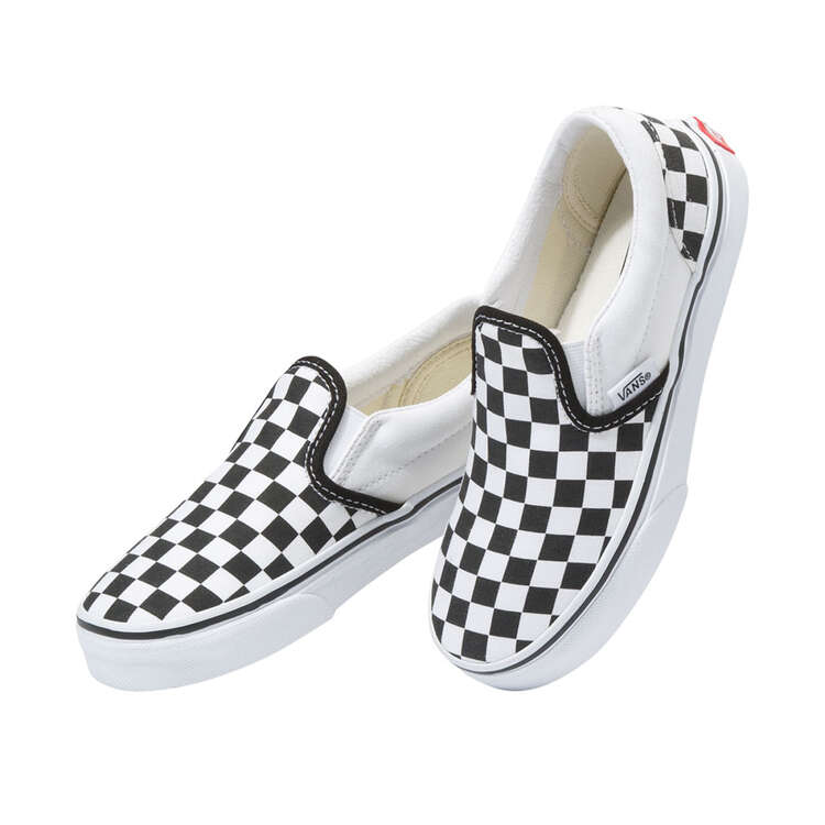 Vans Classic Checkerboard Slip-On Toddlers Shoes, Black/White, rebel_hi-res