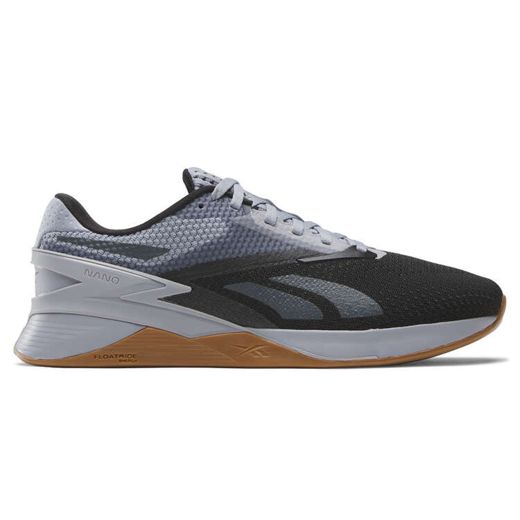 Reebok Nano X3 Mens Training Shoes Grey/Black US 7, Grey/Black, rebel_hi-res