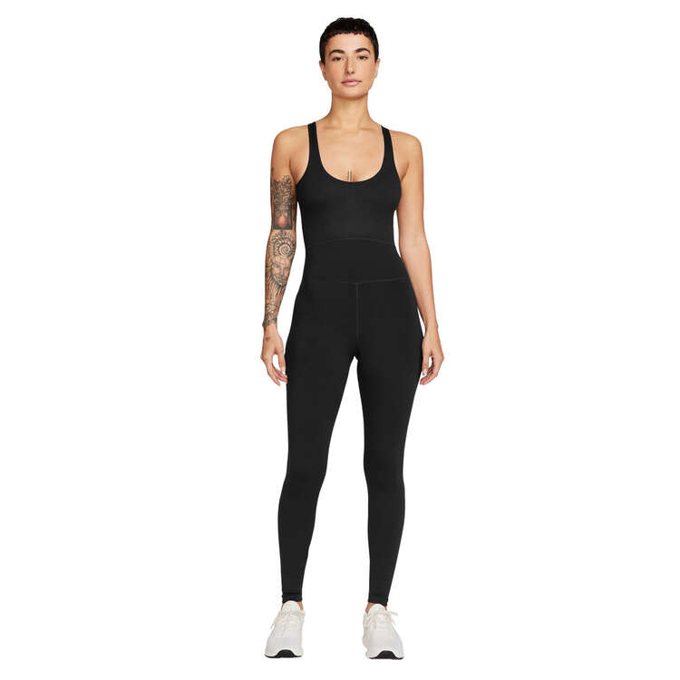 Nike One Womens Dri-FIT Bodysuit Black XS, Black, rebel_hi-res