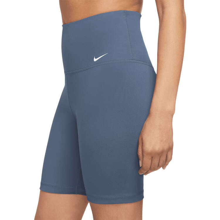 Nike One Womens High-Rise 7 Inch Bike Shorts Blue XS, Blue, rebel_hi-res