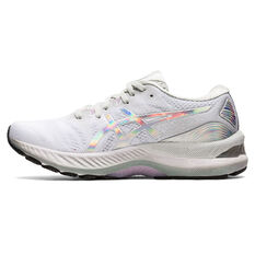 Asics GEL Nimbus 23 Platinum Womens Running Shoes Grey/Silver US 6, Grey/Silver, rebel_hi-res