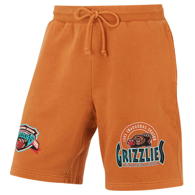 Mitchell & Ness Mens Memphis Grizzlies Inagural Shorts, Orange, rebel_hi-res