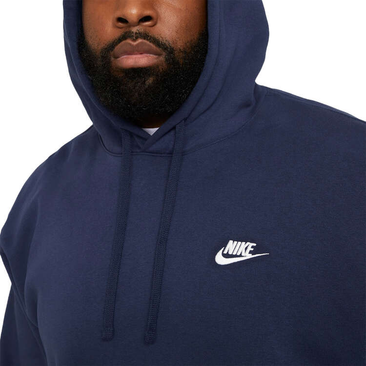 Nike Mens Sportswear Club Fleece Pullover Hoodie, Navy/White, rebel_hi-res