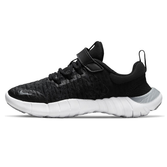 Nike Free RN 2021 PS Kids Running Shoes, Black/White, rebel_hi-res