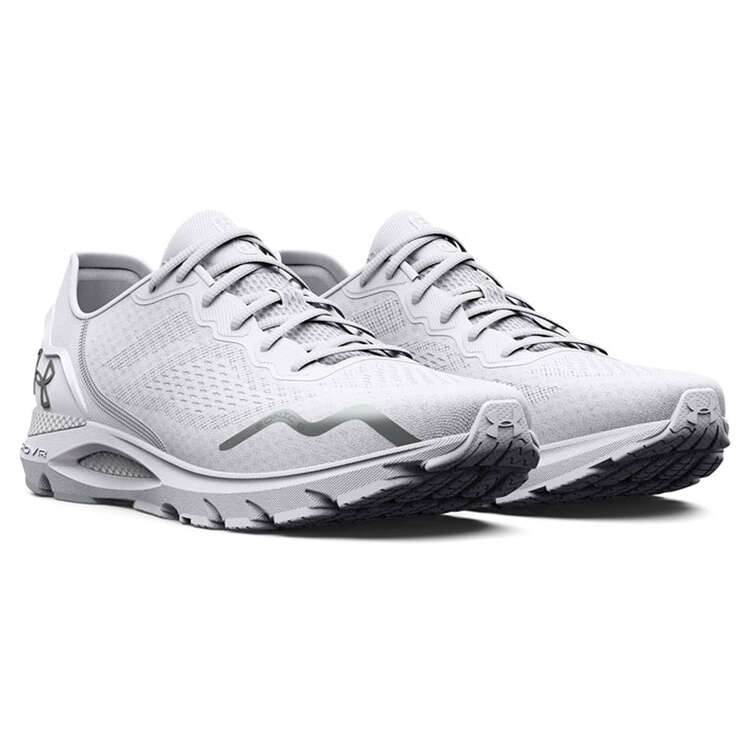 Under Armour HOVR Sonic 6 Mens Running Shoes, White/Metallic, rebel_hi-res