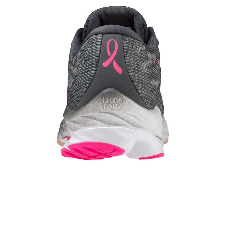 Mizuno Wave Rider 26 Project Zero Womens Running Shoes Grey/Pink US 7.5, Grey/Pink, rebel_hi-res