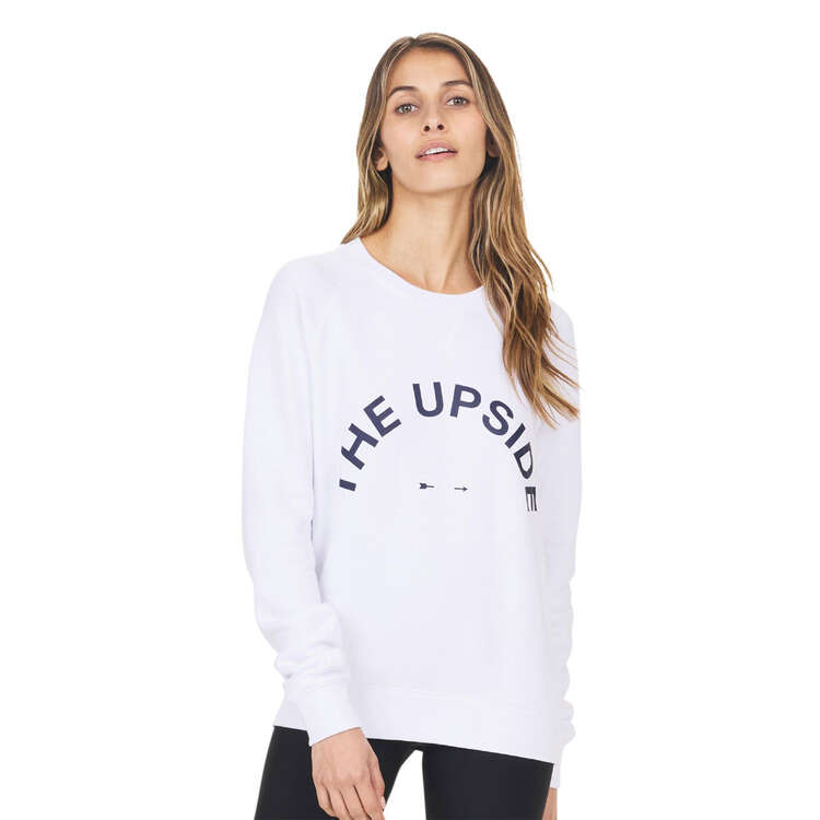 The Upside Womens Bondi Horseshoe Sweatshirt, White, rebel_hi-res