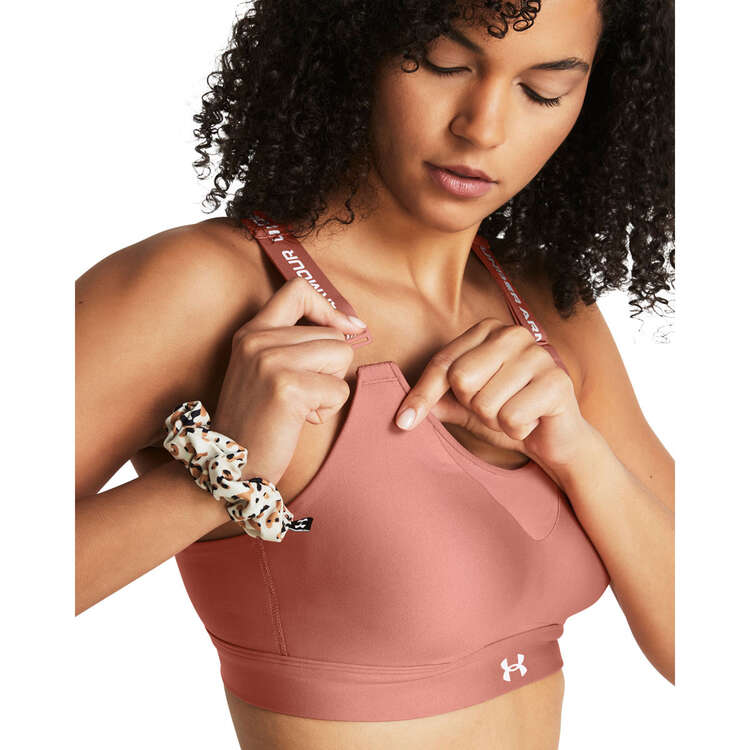 Under Armour Womens UA Infinity High Support Sports Bra, Pink, rebel_hi-res