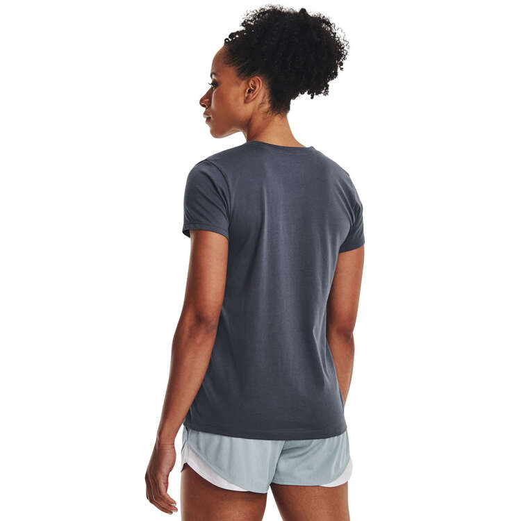 Under Armour Womens Sportstyle Graphic Tee, Grey, rebel_hi-res