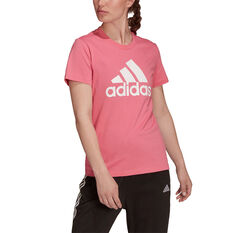 adidas Womens Loungewear Essentials Logo Tee, Pink, rebel_hi-res