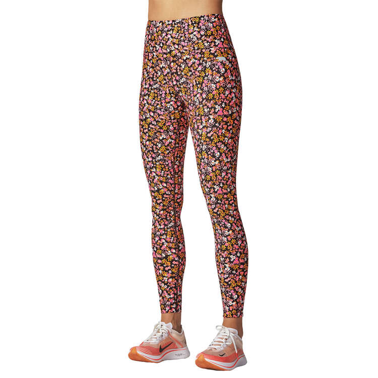 Running Bare Womens Ab Waisted Fight Club Tights Print 8, Print, rebel_hi-res