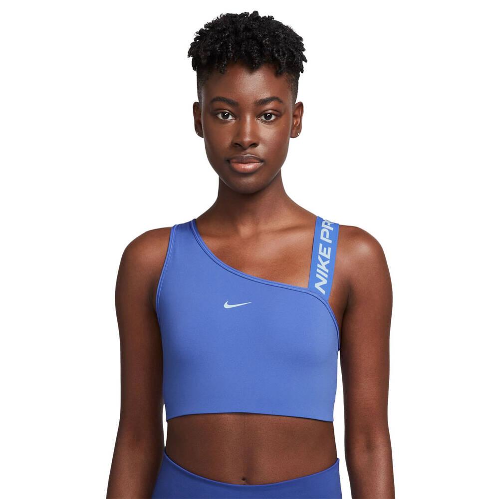Nike Pro Womens Dri-FIT Swoosh Medium Support Asymmetrical Sports Bra ...