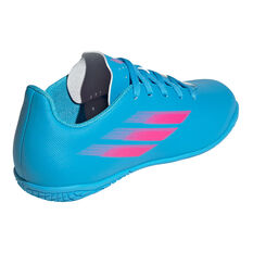 adidas X Speedflow .4 Kids Indoor Soccer Shoes, Blue/Pink, rebel_hi-res