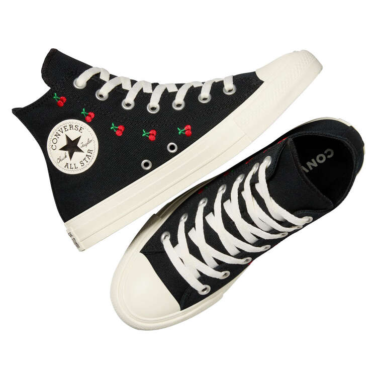 Converse Chuck Taylor All Star High Womens Casual Shoes, Black/White, rebel_hi-res