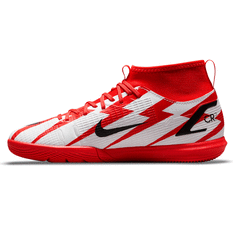 Nike Mercurial Superfly 8 Academy CR7 Kids Indoor Soccer Shoes Red/Black US 1, Red/Black, rebel_hi-res