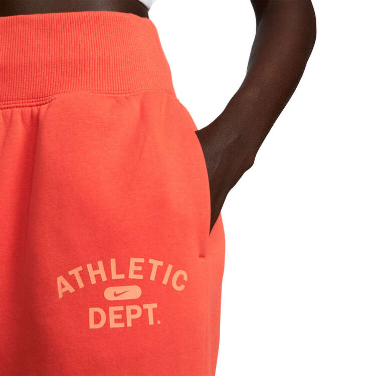 Nike Womens Sportswear Oversized Fleece Pants, Orange, rebel_hi-res