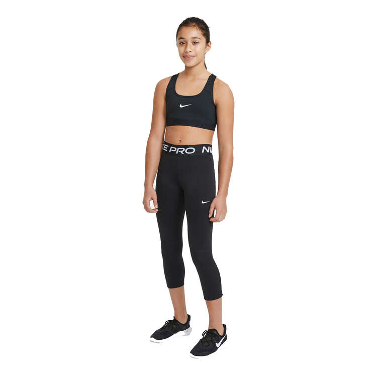 Nike Pro Girls Capri Tights Black XS, Black, rebel_hi-res