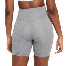 Nike One Womens Mid-Rise 7 Inch Shorts Grey XS, Grey, rebel_hi-res