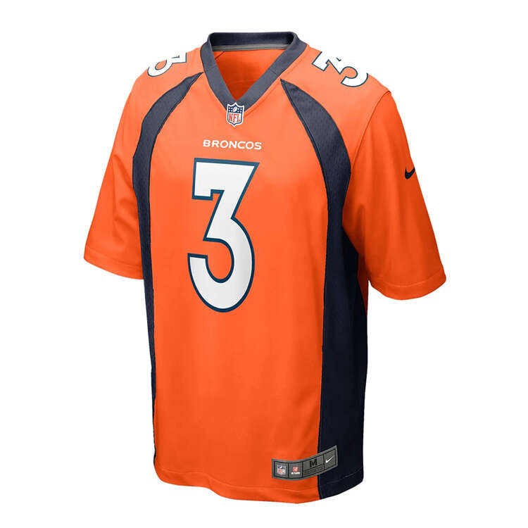 Denver Broncos Russell Wilson Mens Home Jersey, Orange, rebel_hi-res