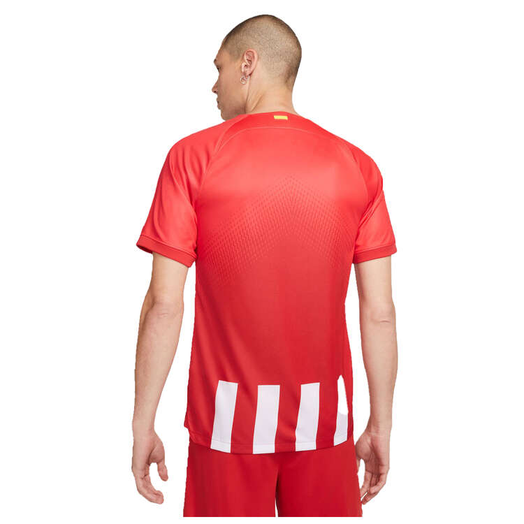 Nike Mens Atlético Madrid 2023/24 Stadium Home Football Jersey Red S, Red, rebel_hi-res