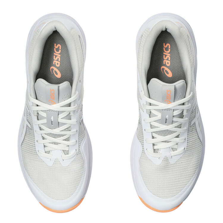 Asics Netburner Professional FF 4 Womens Netball Shoes, White/Orange, rebel_hi-res