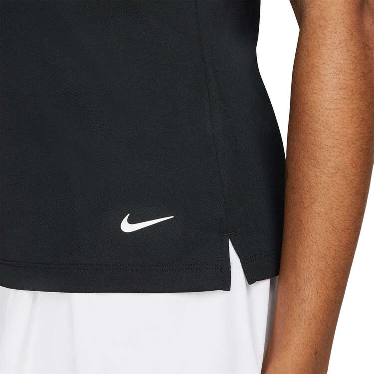 Nike Womens Dri-FIT Victory Sleeveless Golf Polo, Black, rebel_hi-res