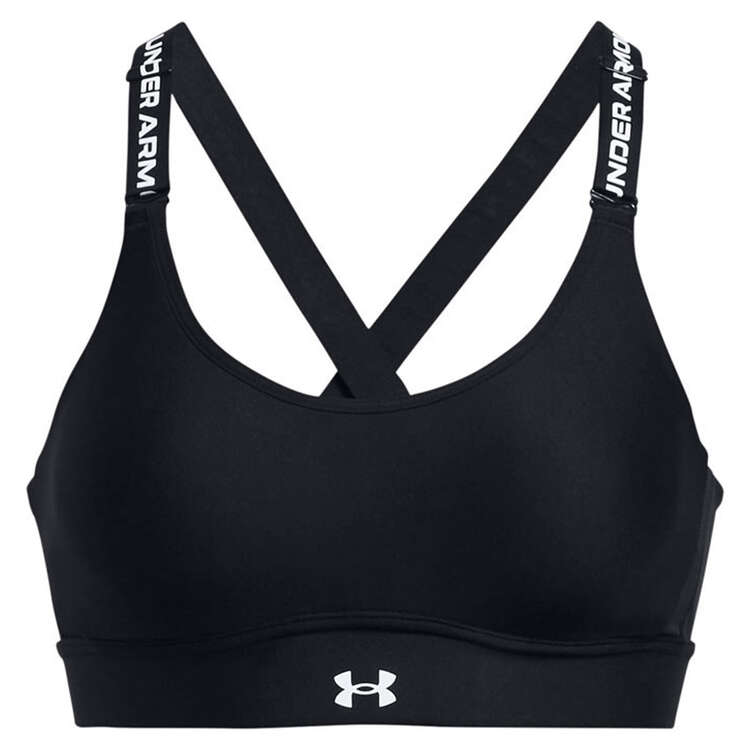 Under Armour Womens UA Infinity Low Support Sports Bra, Black, rebel_hi-res