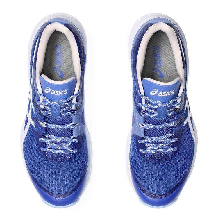 Asics Netburner Shield Womens Netball Shoes, Blue/White, rebel_hi-res