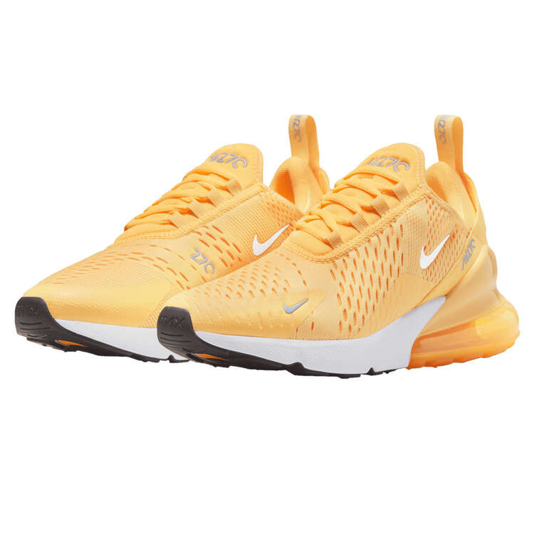 Nike Air Max 270 Womens Casual Shoes, Gold/White, rebel_hi-res