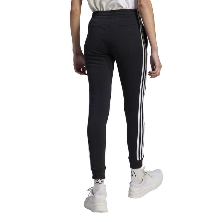 adidas Womens Essentials 3-Stripes Fleece Pants, Black, rebel_hi-res