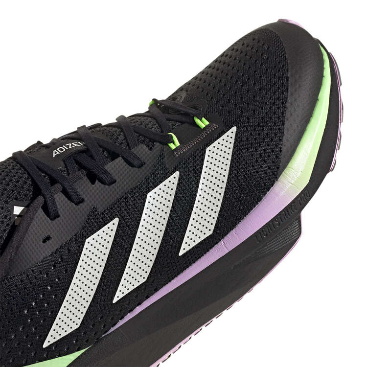 adidas Adizero SL Mens Running Shoes, Black/Green, rebel_hi-res