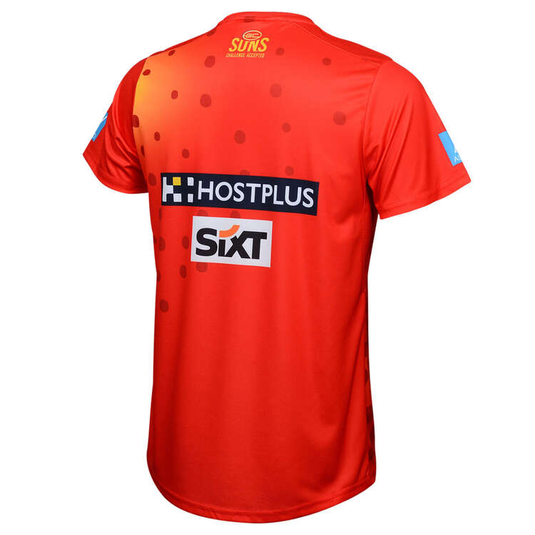 Gold Coast Suns 2024 Training Tee Red S, Red, rebel_hi-res