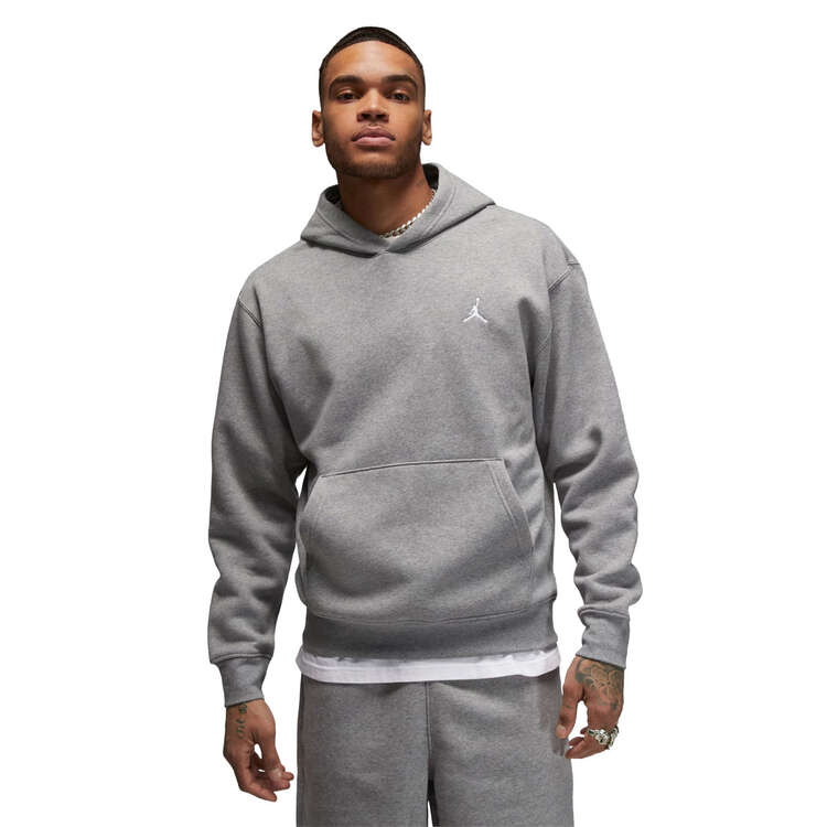 Jordan Mens Essentials Fleece Pullover Hoodie Grey XS, Grey, rebel_hi-res