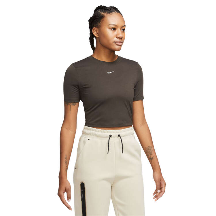 Nike Sportswear Womens Essential Tee Brown XS, Brown, rebel_hi-res