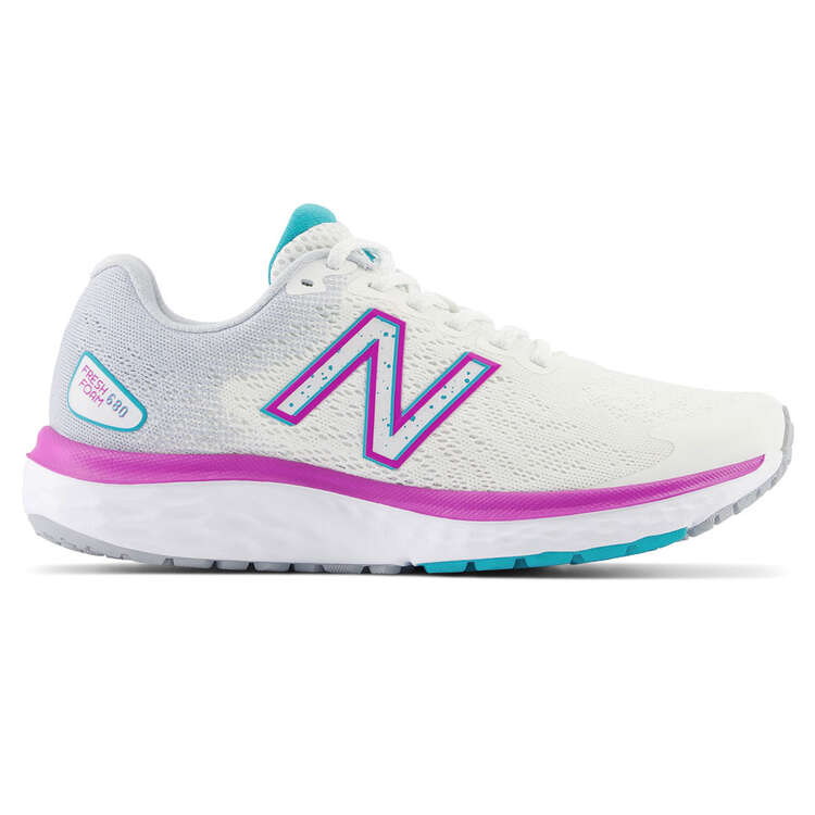 New Balance 680 V7 D Womens Running Shoes Grey/Pink US 6, Grey/Pink, rebel_hi-res