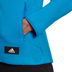 adidas Womens Sportswear Mission Victory Full-Zip Hoodie, Blue, rebel_hi-res