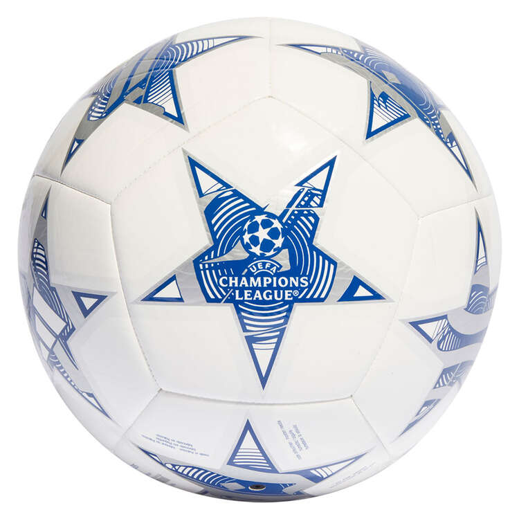 adidas UEFA Champions League 2023/24 Group Stage Club Soccer Ball, White, rebel_hi-res