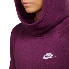 Nike Womens Sportswear Essential Funnel Neck Hoodie, Purple, rebel_hi-res