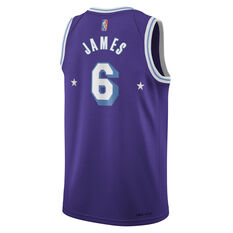 Nike Los Angeles Lakers LeBron James Youth Mixtape City Edition Swingman Jersey Purple S, Purple, rebel_hi-res