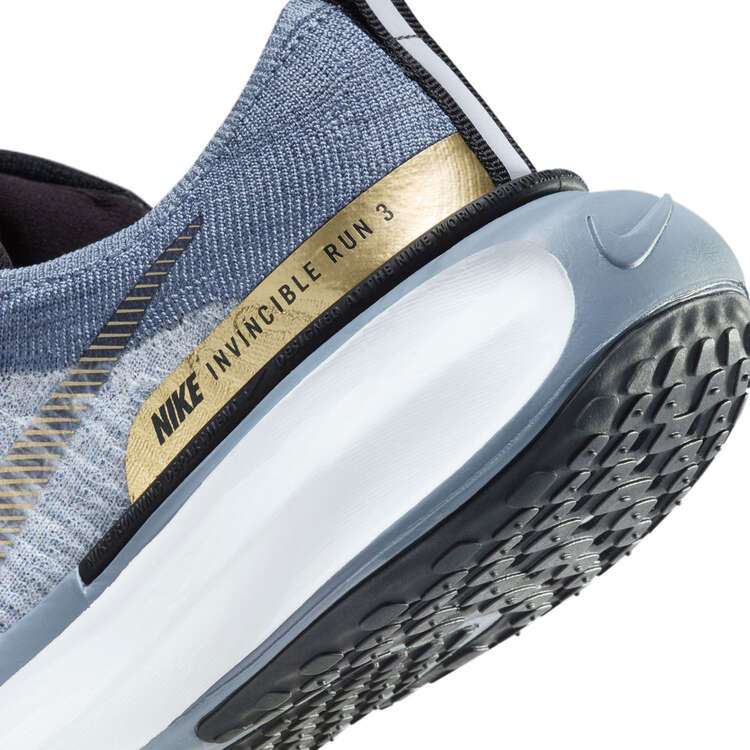 Nike ZoomX Invincible Run Flyknit 3 Womens Running Shoes, Grey/Gold, rebel_hi-res