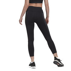 adidas Womens Run Icons 3-Stripes 7/8 Running Tights, Black, rebel_hi-res