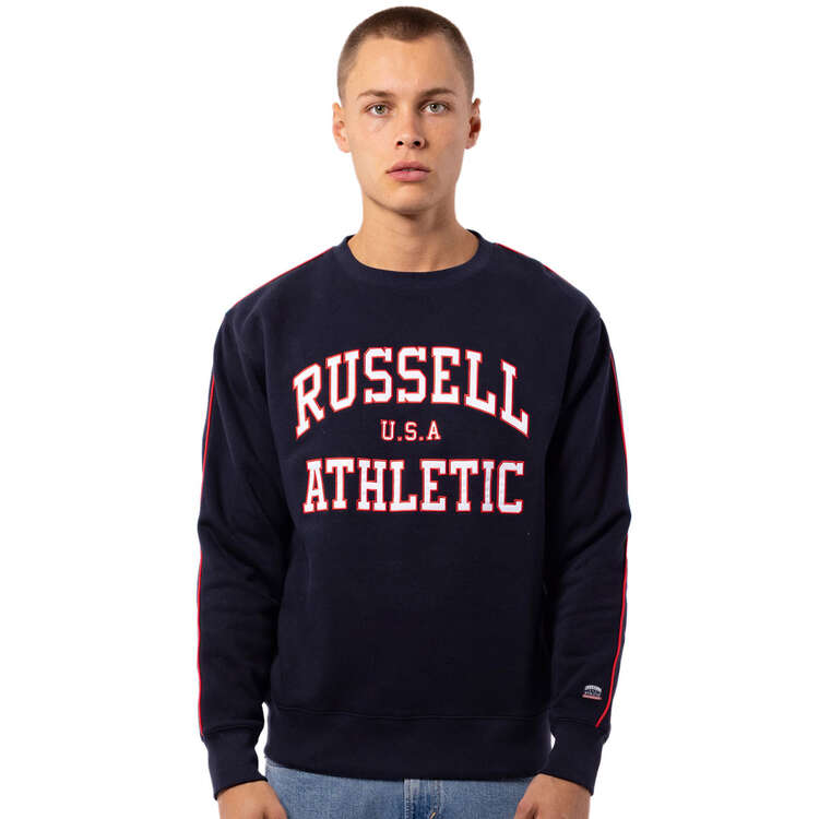 Russell Athletic Mens USA Ink Sweatshirt, Navy, rebel_hi-res