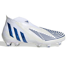 adidas Predator Edge + Football Boots, White/Blue, rebel_hi-res