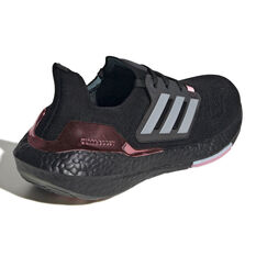 adidas Ultraboost 22 Womens Running Shoes, Black/Pink, rebel_hi-res