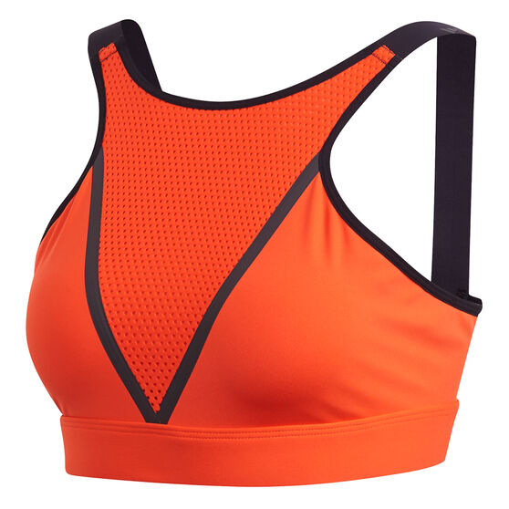 adidas Karlie Kloss Womens Medium Support Sports Bra, Orange, rebel_hi-res