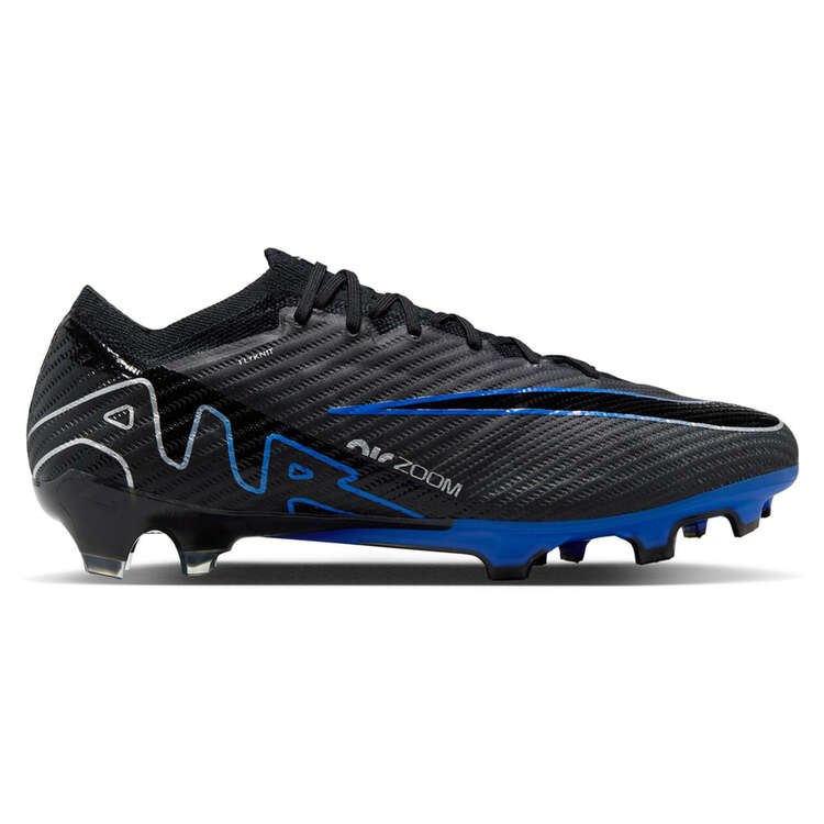 Nike Zoom Mercurial Vapor 15 Elite Football Boots Black/Silver US Mens 4 / Womens 5.5, Black/Silver, rebel_hi-res
