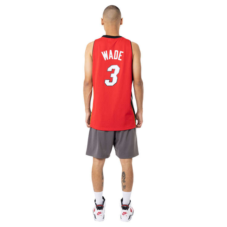 Miami Heat Dwayne Wade 2005/06 Mens Away Jersey, Red, rebel_hi-res