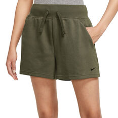 Nike Womens Dri-FIT Get Fit Training Shorts Khaki XS, Khaki, rebel_hi-res
