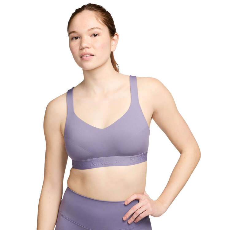 Nike Womens Indy High Support Padded Sports Bra, Purple, rebel_hi-res