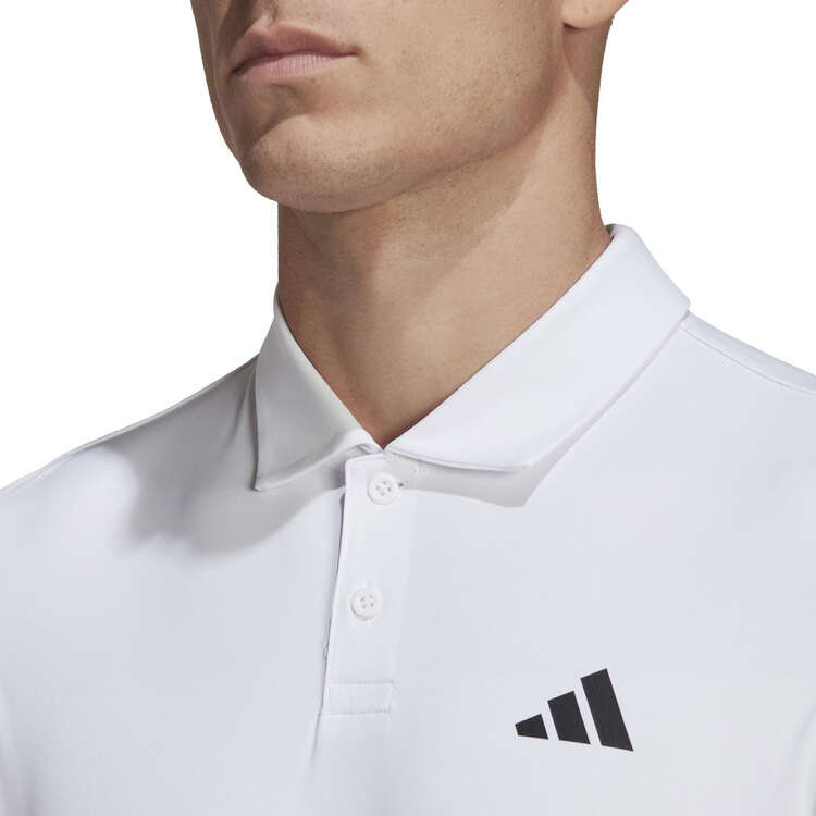 adidas Mens Club 3-Stripes Tennis Polo, White, rebel_hi-res